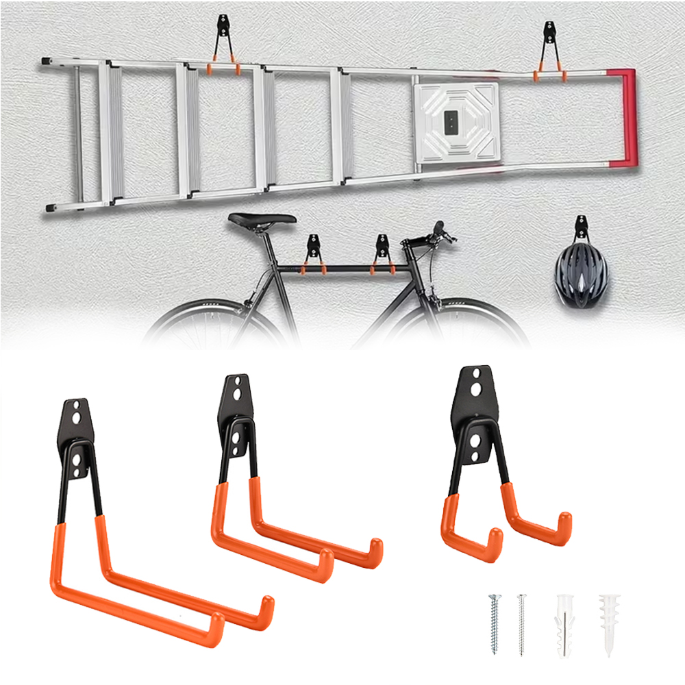 Gardening Tools Organizer - ตะขอแขวนติดผนังแบบหนา สำหรับจัดเก็บในโรงรถ จักรยาน บันได ตะขอแขวนกันลื่น สำหรับเก็บอุปกรณ์ทำสวน