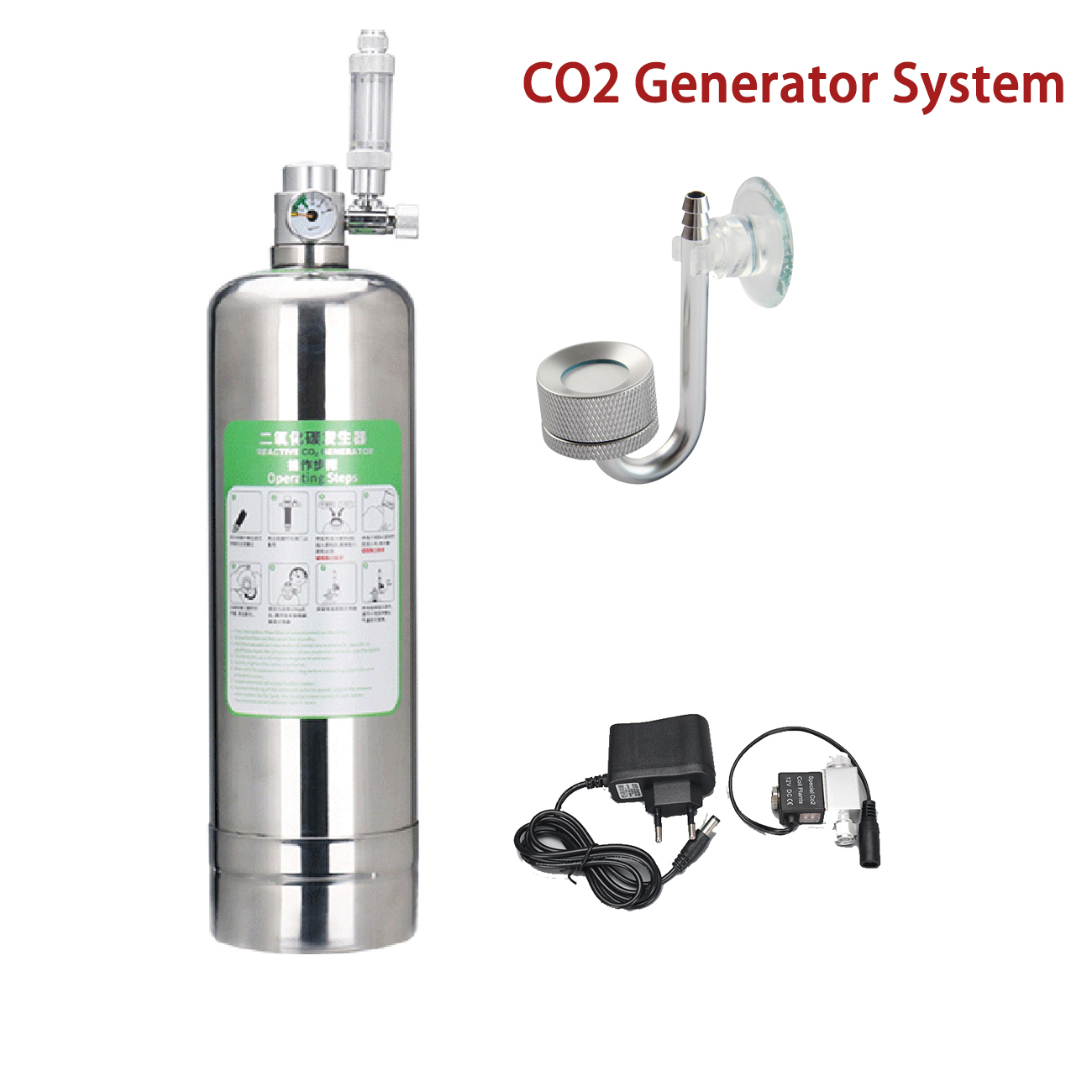 Aquaponics Fish Tank - Aquarium CO2 Generator system Kit สแตนเลส