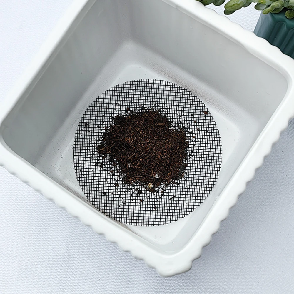 Gardening Tools Basket - 20 ชิ้น ตาข่ายปิดรูรั่วสำหรับกระถางดอกไม้ ป้องกันดินรั่ว ป้องกันแมลง สำหรับกระถางเซรามิก
