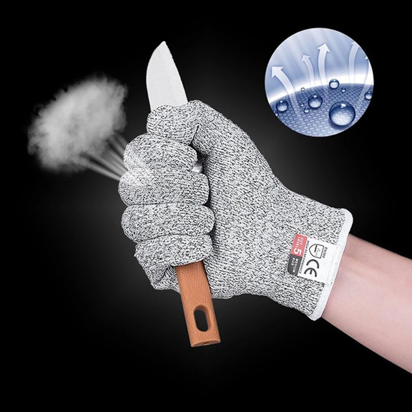 Gardening Tools Gloves - ถุงมือกันบาดระดับ 5 HPPE สำหรับทำครัว ทำสวน ถุงมือถักกันบาด
