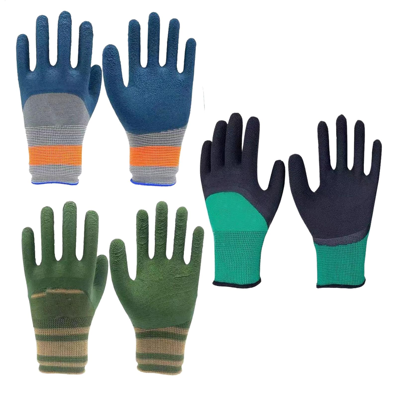 Gardening Tools Gloves - ถุงมือทำสวน 1 คู่ ถุงมือทำสวนยางกันน้ำ อุปกรณ์ป้องกันกันลื่นสำหรับทำสวนพืชผักดอกไม้