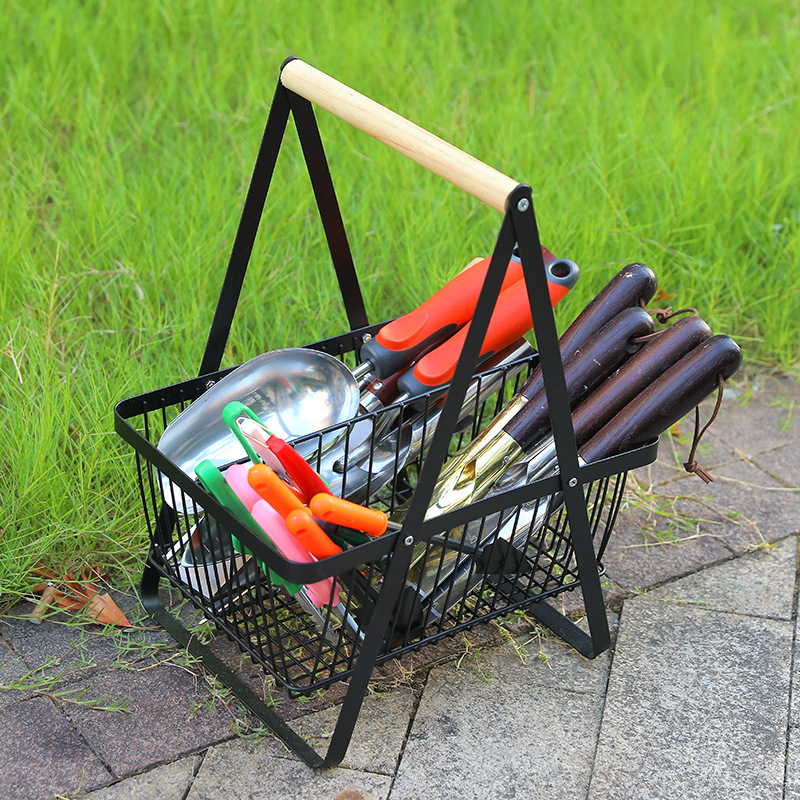 Gardening Tools Basket - ตะกร้าผลไม้แบบถอดได้ อุปกรณ์ทำสวน ตะกร้าเก็บของในครัว ห้องนั่งเล่น ชั้นวางของบนโต๊ะ ตะกร้าขนมปัง