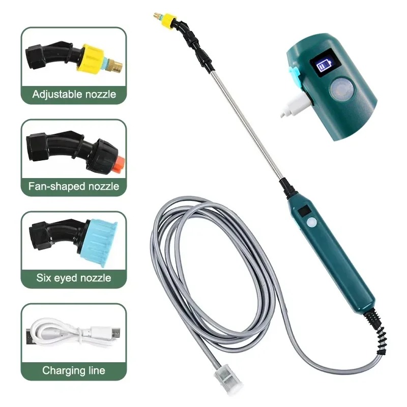Gardening Tools Lowes - เครื่องพ่นยาไฟฟ้าสำหรับสวน 2400mAh แรงดันสูง แบบพกพา พร้อมหัวฉีดพ่นละออง 3
