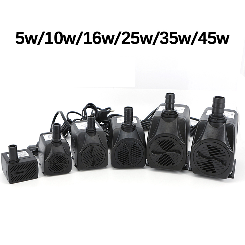 Aquaponics Fish Tank - 3/5/10/16/25/35/45W EU 220v Submersible Water mirco