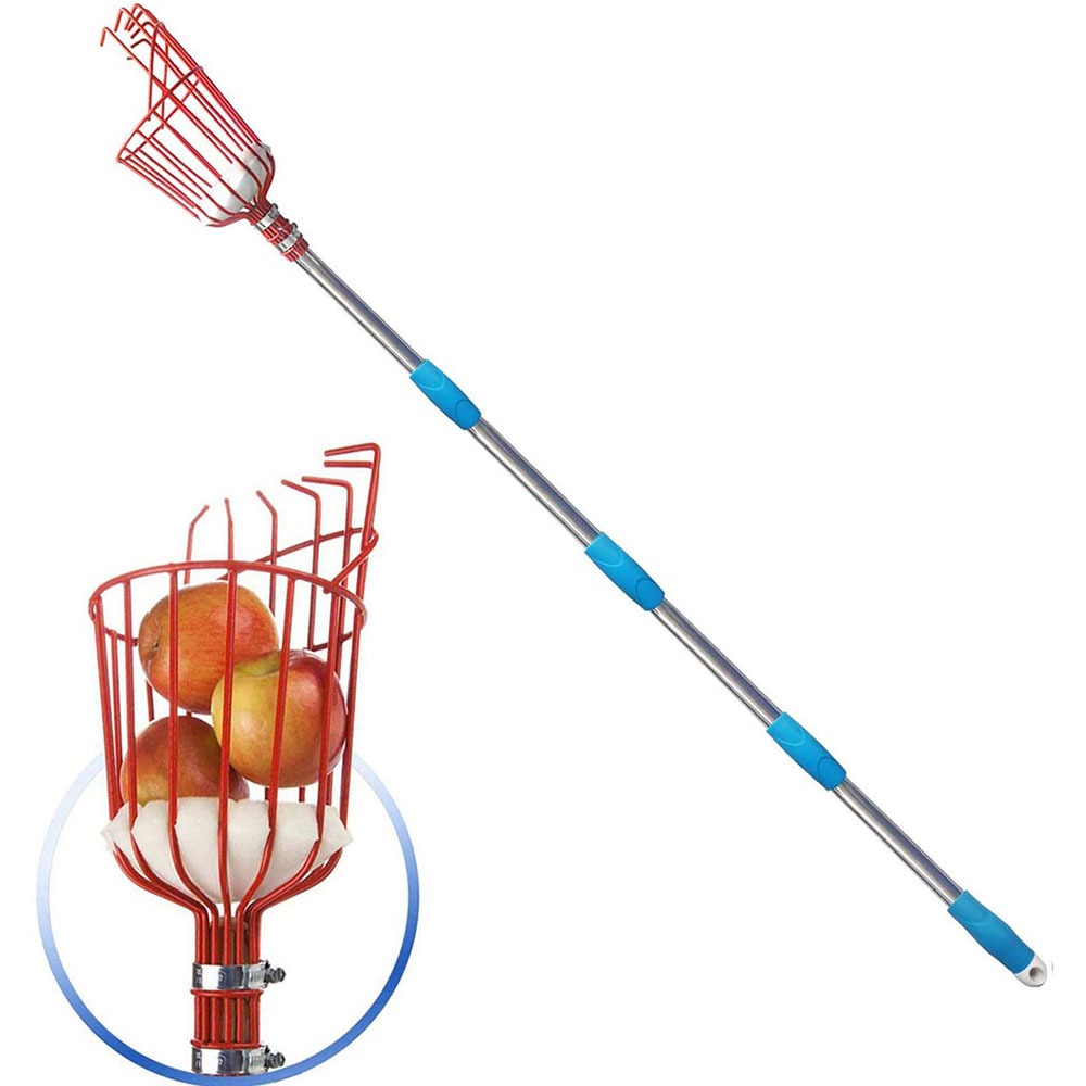 Gardening Tools Organizer - ที่เก็บผลไม้ยาว 260 ซม., ตะกร้าปรับระดับความลึกได้, อุปกรณ์ทำสวนที่ใช้งานสะดวก, ตะกร้าเก็บผลไม้สำหรับเก็บแอปเปิล