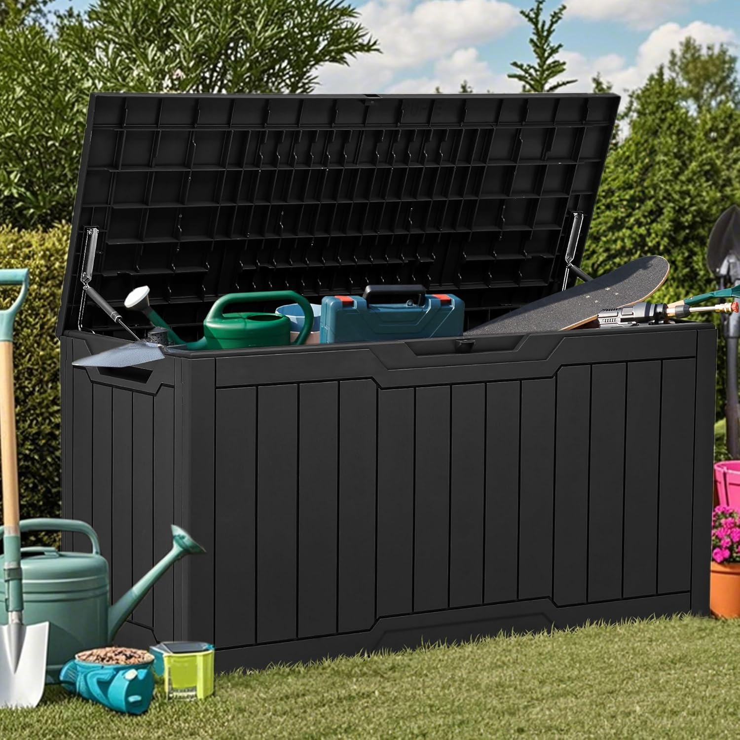 กล่องเก็บของเรซิ่นขนาด 80 แกลล - Gardening Tools Images บทวิจารณ์และราคา