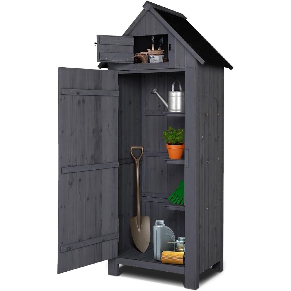โรงเก็บของไม้กลางแจ้ง, ตู้เก็บ - Gardening Tools Organizer บทวิจารณ์และราคา