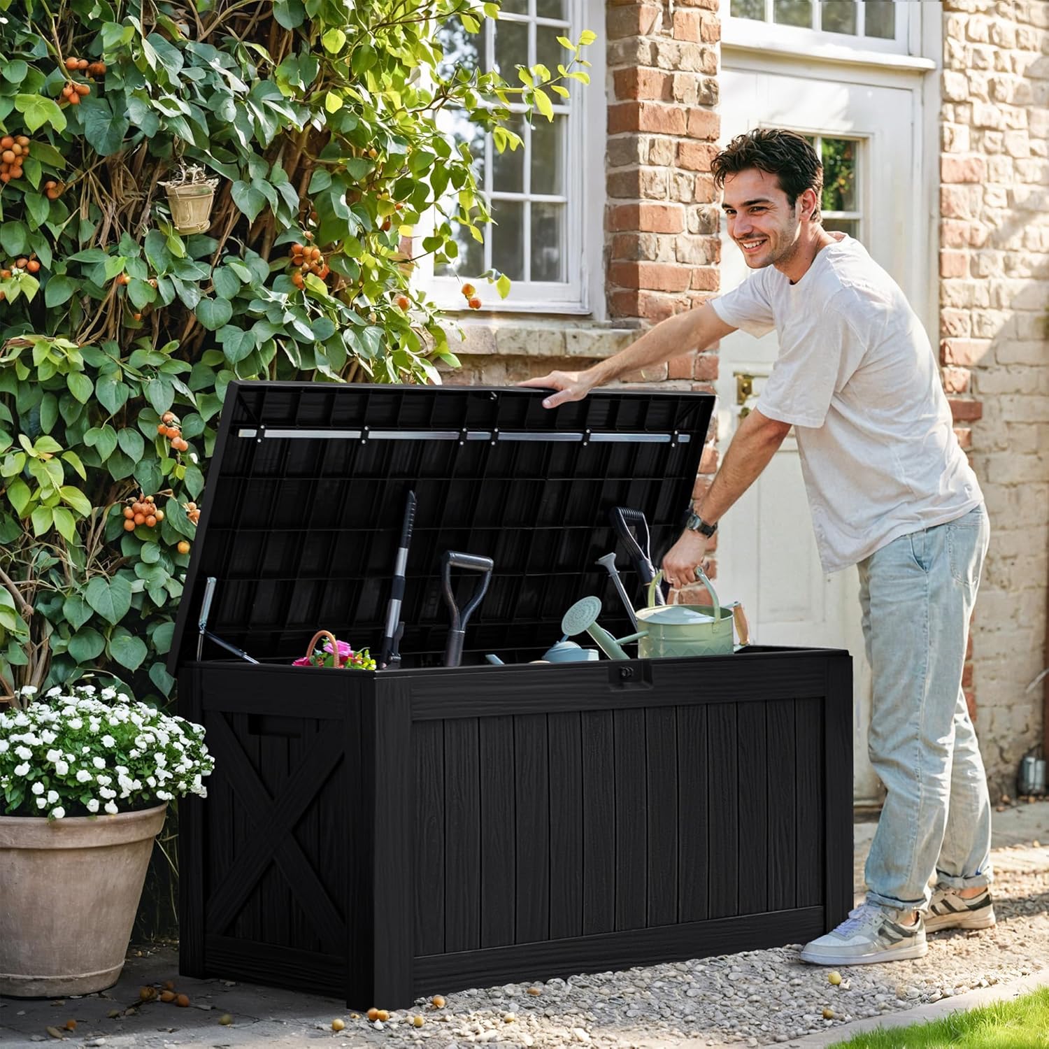 กล่องเก็บของขนาด 120 แกลลอน ลา - Gardening Tools Images บทวิจารณ์และราคา