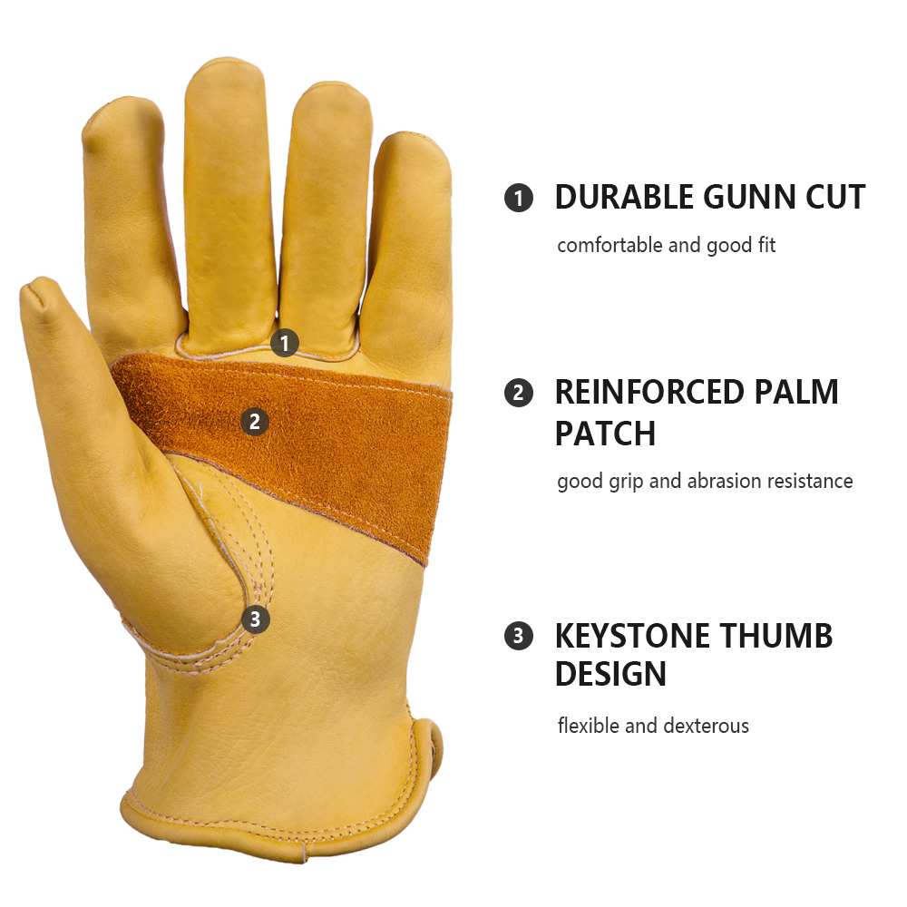 ถุงมือหนังสำหรับผู้ชาย ถุงมือท - Gardening Tools Gloves บทวิจารณ์และราคา