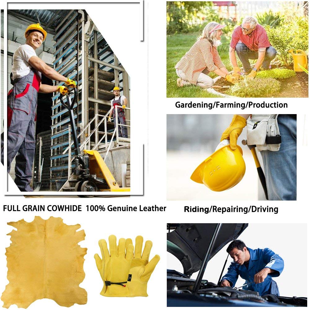 ถุงมือหนังสำหรับผู้ชาย ถุงมือท - Gardening Tools Gloves บทวิจารณ์และราคา