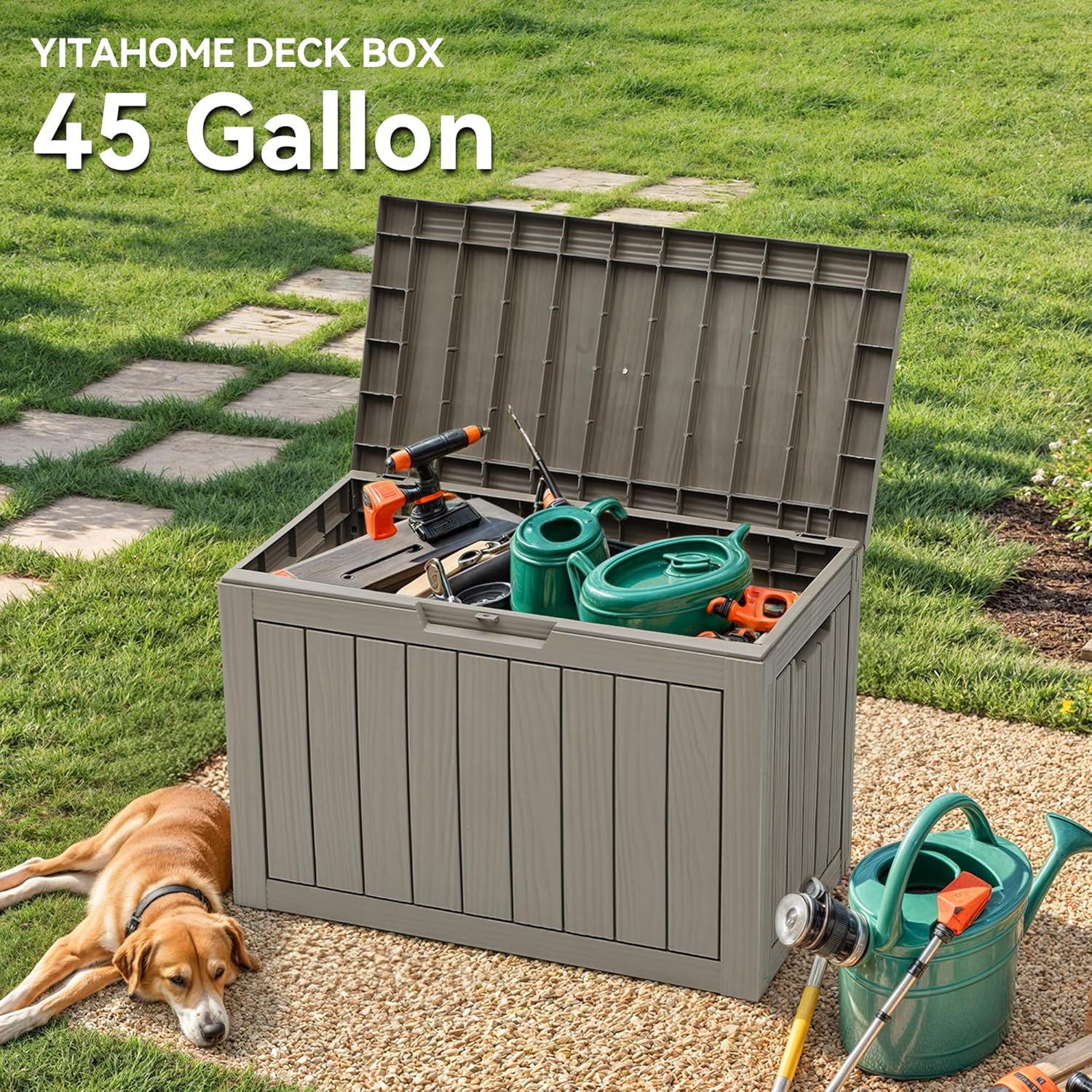 กล่องเก็บของบนดาดฟ้าขนาด 45 แก - Gardening Tools Images บทวิจารณ์และราคา