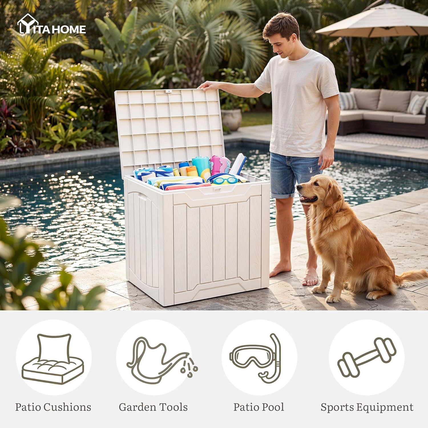 กล่องเก็บของแบบมีฝาปิดขนาด 31  - Gardening Tools Images บทวิจารณ์และราคา