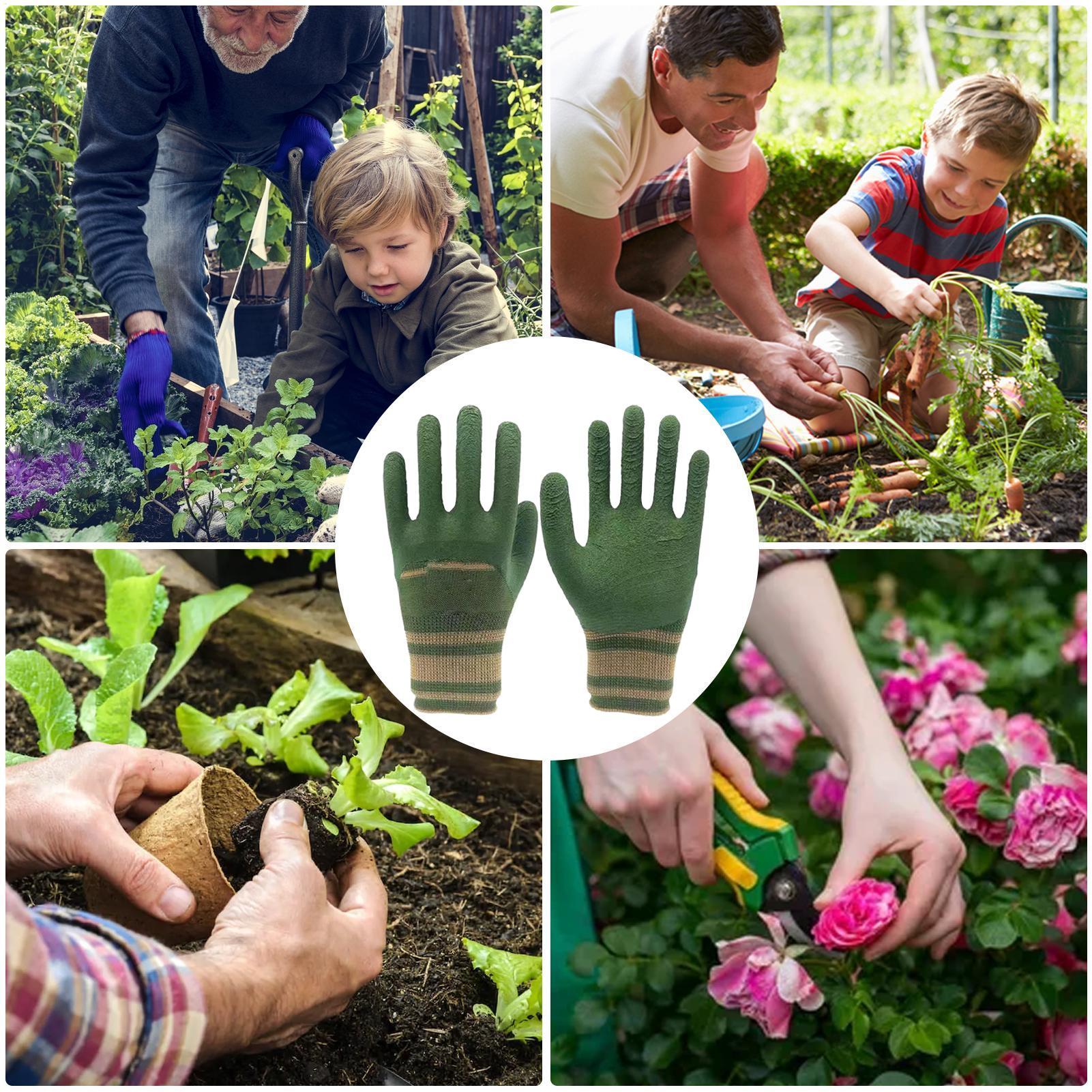 ถุงมือทำสวน 1 คู่ ถุงมือทำสวนย - Gardening Tools Gloves บทวิจารณ์และราคา