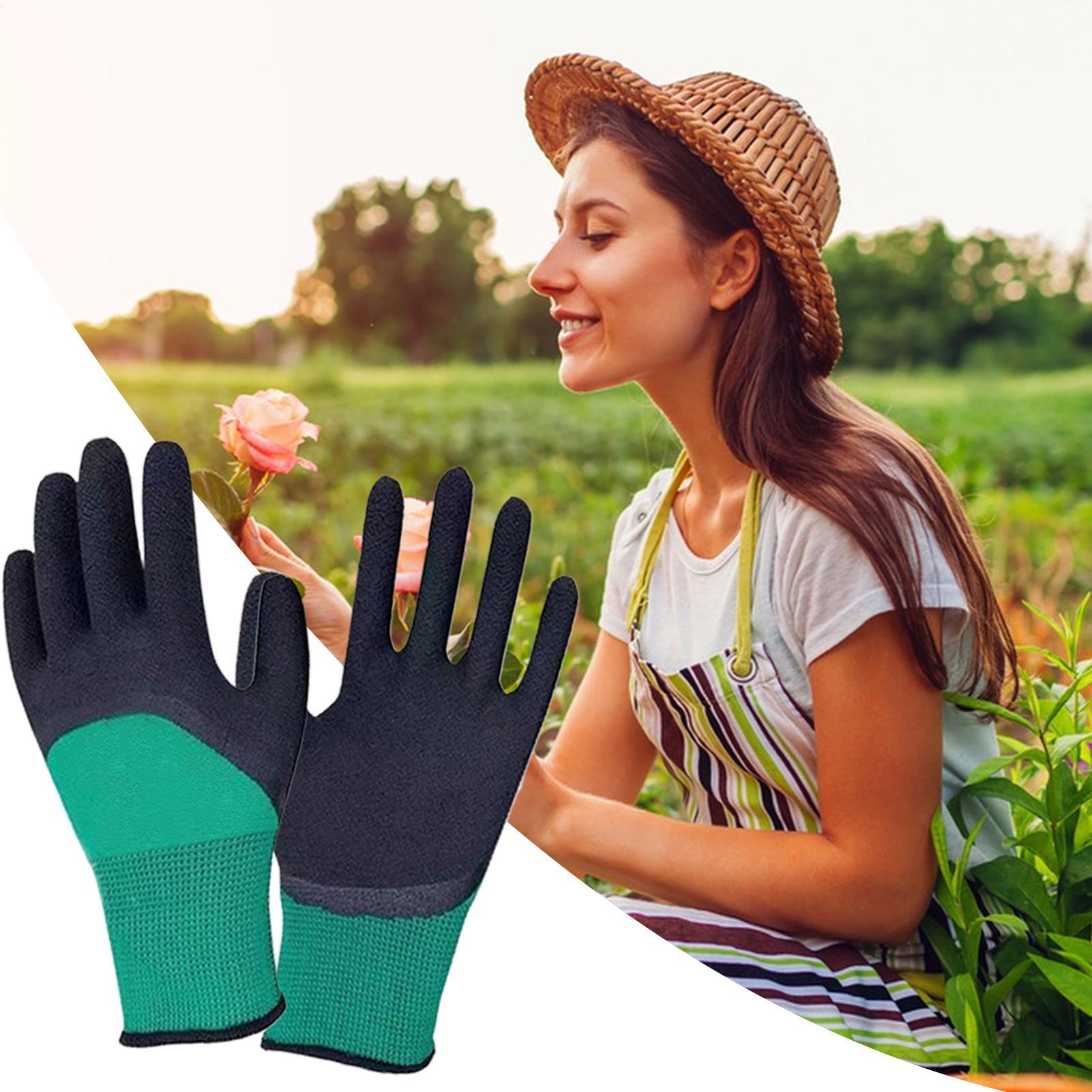 ถุงมือทำสวน 1 คู่ ถุงมือทำสวนย - Gardening Tools Gloves บทวิจารณ์และราคา