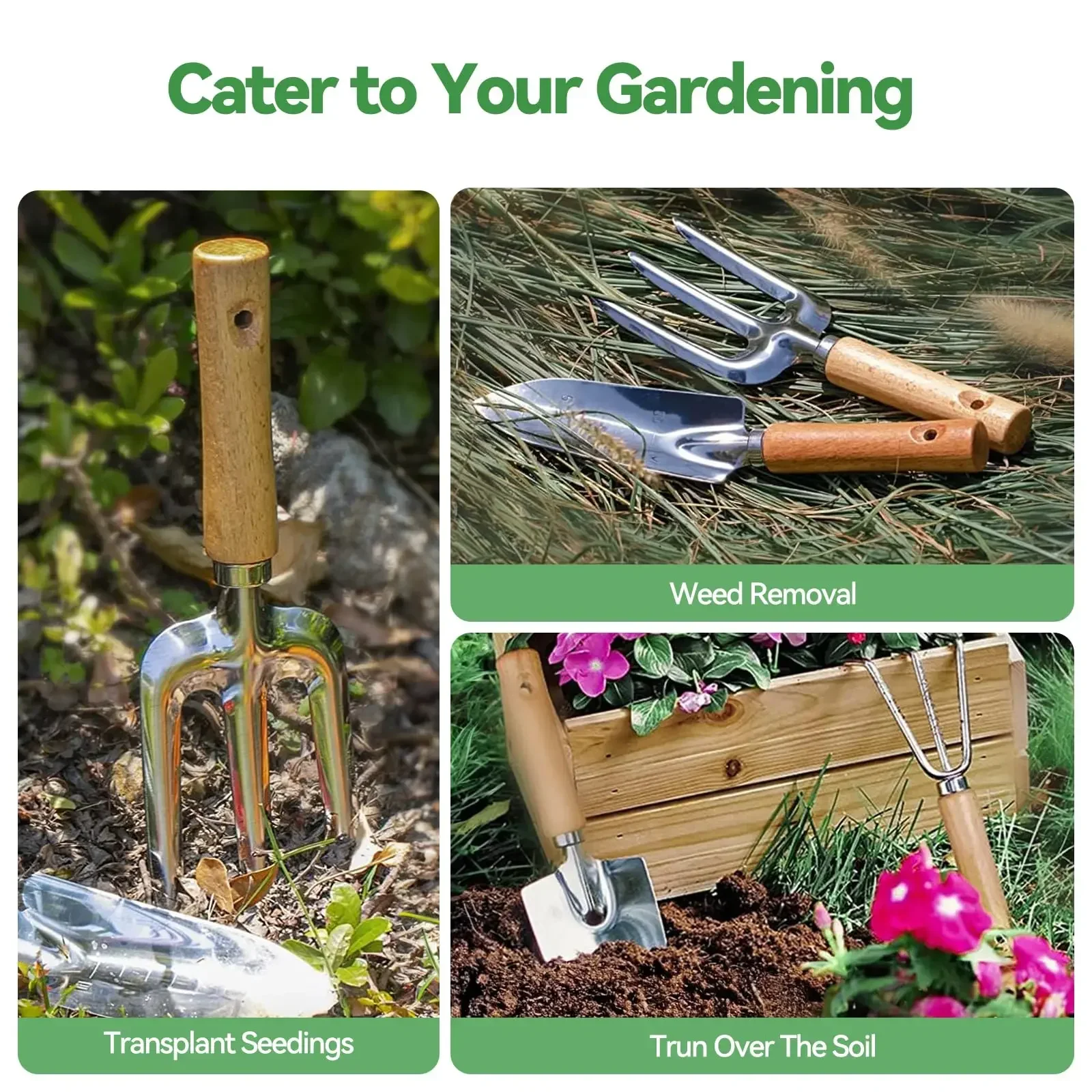 เครื่องมือทําสวน 9 ชิ้น Heavy  - Gardening Tools Gloves บทวิจารณ์และราคา