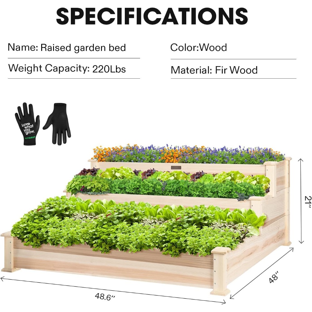 ชุดแปลงปลูกต้นไม้ยกพื้น 3 ชั้น - Gardening Tools Images บทวิจารณ์และราคา