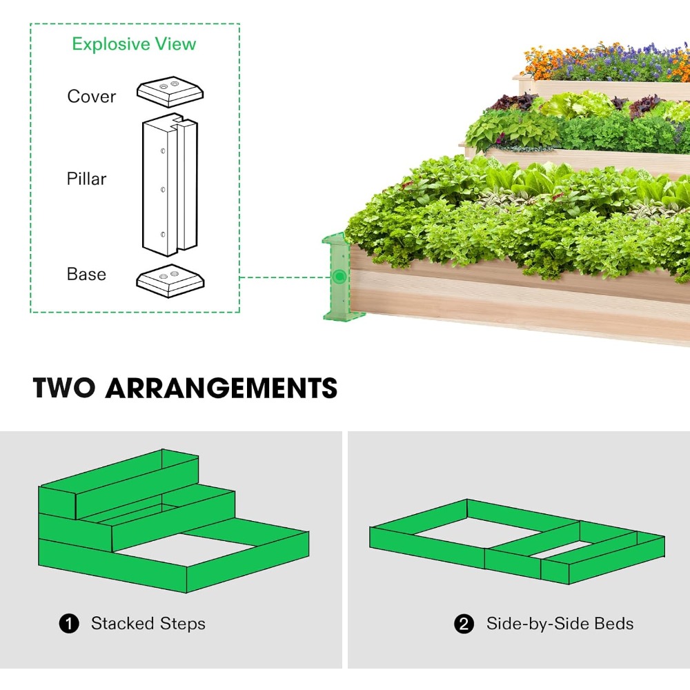 ชุดแปลงปลูกต้นไม้ยกพื้น 3 ชั้น - Gardening Tools Images บทวิจารณ์และราคา