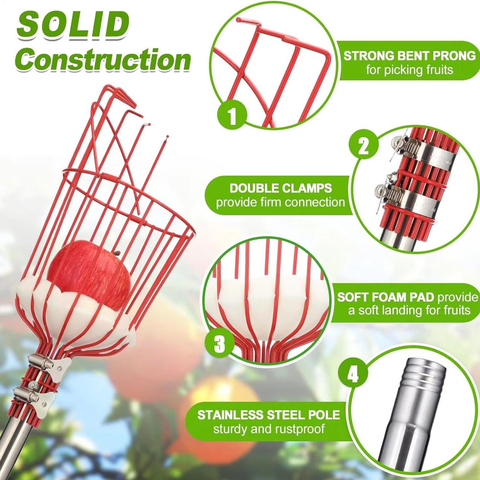 ผลไม้ Picker Retractable Handl - Gardening Tools Basket บทวิจารณ์และราคา