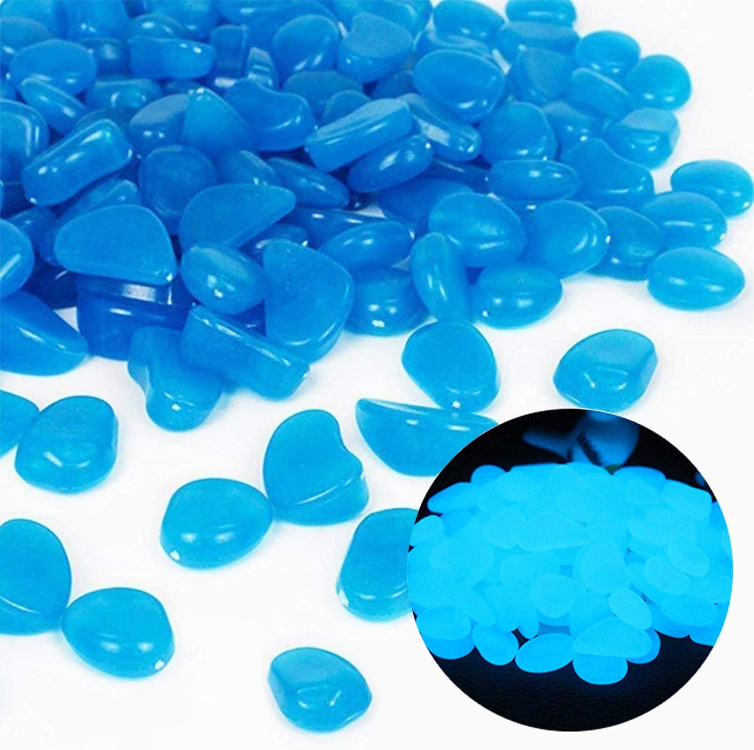 ถังปลา Rocks Glow Blue Pebbles - Aquaponics Fish Tank บทวิจารณ์และราคา