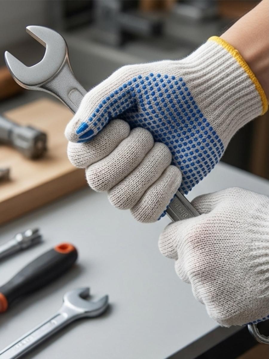 1/10 คู่ถุงมือทำงานผ้าฝ้ายพร้อ - Gardening Tools Gloves บทวิจารณ์และราคา