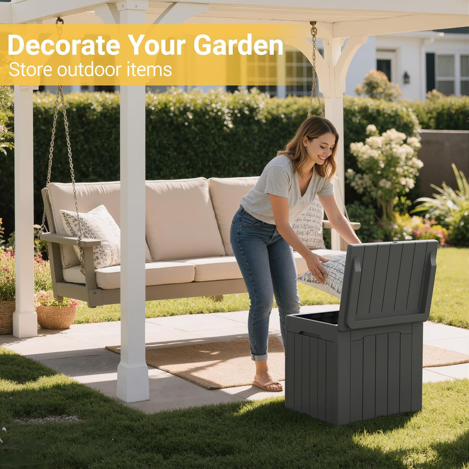 กล่องเก็บของกลางแจ้งขนาด 31 แก - Gardening Tools Images บทวิจารณ์และราคา