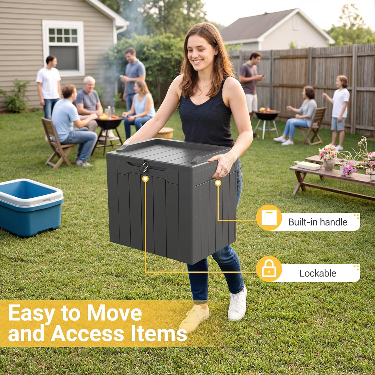 กล่องเก็บของกลางแจ้งขนาด 31 แก - Gardening Tools Images บทวิจารณ์และราคา